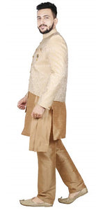 M32, Rajwadi Style Cream Color Indowestern Men's Dress (40)
