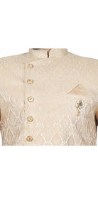 M32, Rajwadi Style Cream Color Indowestern Men's Dress (40)