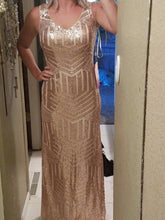 Load image into Gallery viewer, G86, Rose Gold Mermaid Cocktail Gown, Size (XS-30 to L-36)