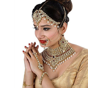 Bridal Jewellery Golden Maroon