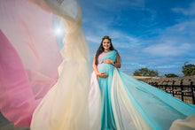 Load image into Gallery viewer, G349 (3), Multi Color Prewedding Shoot Infinity Trail Gown, Size (All)