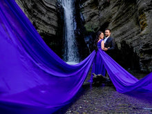 Load image into Gallery viewer, G402, Royal Blue Slit Cut Long Twin Trail Prewedding Shoot Gown (All Sizes)