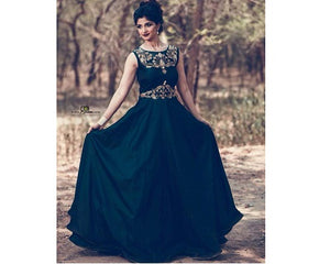G162, Green Satin Gown, Size (XS-30 to L-38)