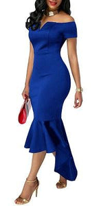 G74, Blue Fish Trail Gown, Size (XS-30 to L-36)