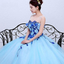 Load image into Gallery viewer, G167, Light Blue Ball Gown, Size (XS-30 toL-38)