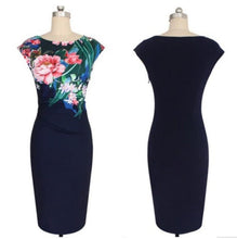 Load image into Gallery viewer, Sleeveless Flower Print Party Dress,Size (XS-30 to L-38)