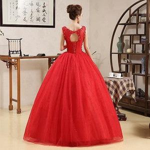 G143, Red Ball Gown, Size (XS-30 to XL-40)
