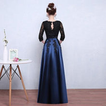 Load image into Gallery viewer, G101 (5)  Blue and Black Gown, Size (XS-30 to 4XL-48)