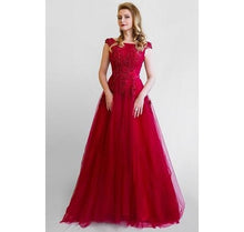 Load image into Gallery viewer, G127 (3), Wine Prom Prewedding Shoot Trail Gown, Size (XS-30 to XL-40)