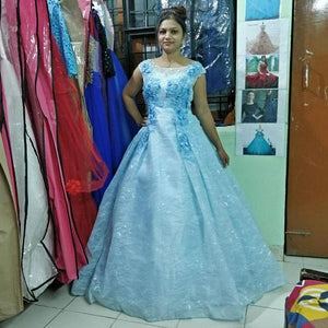 G88 (2), Sweet Sky Blue Ball Gown, Size (XS-30 to XL-40)