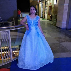 G88 (2), Sweet Sky Blue Ball Gown, Size (XS-30 to XL-40)