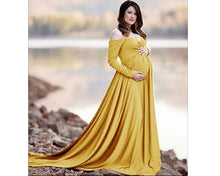 Load image into Gallery viewer, G179, Golden Maternity Shoot Trail Baby Shower Gown, Size (All Sizes)pp