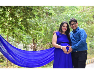 G138, Royal Blue Trail Gown Prewedding Shoot Gown Size(All)