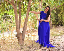 Load image into Gallery viewer, G138, Royal Blue Maternity Shoot Baby Shower Gown Size(All)