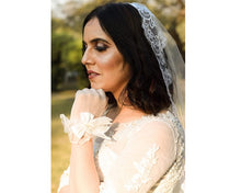 Load image into Gallery viewer, W165, Off- White Sleeves-Lace Ball Gown, Size (XS-30 to L-38)