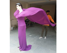 Load image into Gallery viewer, G346, Purple Maternity Shoot Baby Shower Trail  Lycra Fit Gown, Size (All)