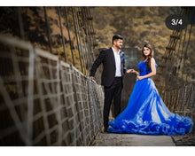 Load image into Gallery viewer, G237 (2),Luxury Royal Blue Puffy Cloud Trail Ball Gown,  Size - (XS-30 to XXL-42)