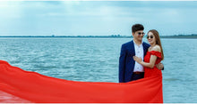 Load image into Gallery viewer, G601(7), Red Long Slit Cut Trail Prewedding Shoot Gown Size(All)