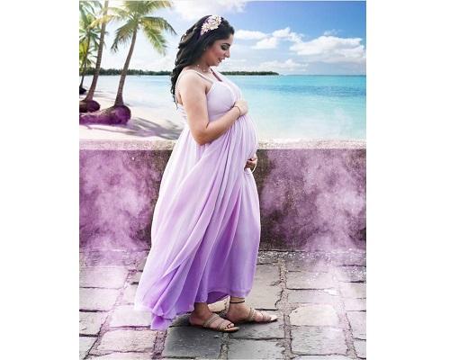 G255, Lavender Prewedding Shoot Gown, Size (All)