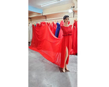 Load image into Gallery viewer, G601(7), Red Long Slit Cut Trail Prewedding Shoot Gown Size(All)