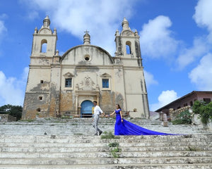 G300 (12), Royal Blue Long Trail Prewedding Shoot Gown, Size - (All)