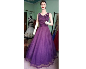 G107, Purple Gown, Size (XS-30 to L-36)