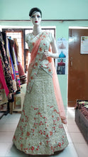 Load image into Gallery viewer, L19, Cream threaded work lehenga, Size (XS-30 toXL-40)