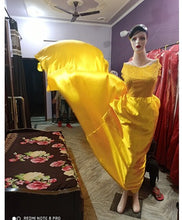 Load image into Gallery viewer, G278, Yellow Satin Long Trail Prewedding Shoot Gown, Size(All)