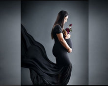 Load image into Gallery viewer, G220 (2), Black Maternity Shoot Trail Baby Shower Gown, Size(All)