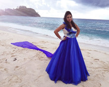 Load image into Gallery viewer, G166, Blue Ball Gown, Size (XS-30 toL-38)