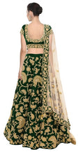 Load image into Gallery viewer, L33, Green Embroidered Lehenga, Size (XS-30 to XL-40)