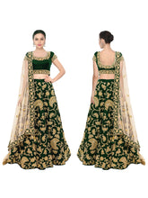 Load image into Gallery viewer, L33, Green Embroidered Lehenga, Size (XS-30 to XL-40)