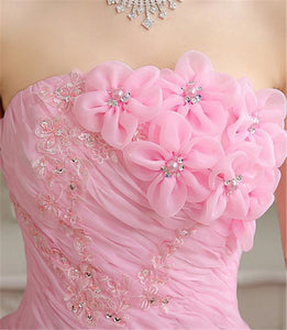 G228, Pink Tub Top Ball Pre-Wedding Shoot Gown, Size (XS-30 to XL-40)