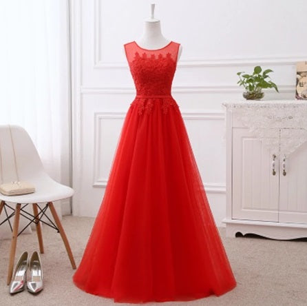 G283, Red Evening Gown, Size (XS-30 to XL-40)