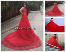 Load image into Gallery viewer, G141 (2), Red Trail Gown Prewedding Shoot, Size (XS-30 to XL-40)