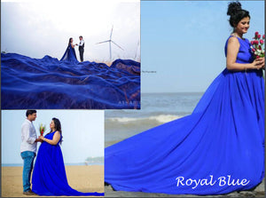 G138, Royal Blue Maternity Shoot Baby Shower Gown Size(All)