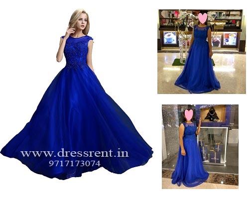 G93, Royal Blue Gown (Sleeves available), Size (XS-30 to L-36)