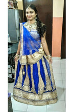 Load image into Gallery viewer, L43, Royal Blue Lehenga, Size (XS-30 to XL-40)