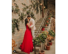 Load image into Gallery viewer, G127 (3), Wine Prom Prewedding Shoot Trail Gown, Size (XS-30 to XL-40)