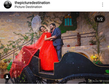 Load image into Gallery viewer, G126 (2), Red Off Shoulder Veil Trail Gown, (All)