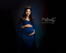 Load image into Gallery viewer, G207,(4) Navy Blue Maternity Shoot Baby Shower Trail  Lycra Fit Gown, Size(All)