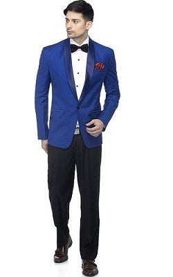 M40 , Royal Blue Tuxedo Blazer with Bow, Size (38 to 42)