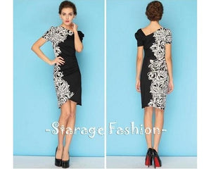 G72, Short Black & White Dress, Size (XS-30 to L-36)