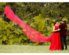 Load image into Gallery viewer, G127 (3), Wine Prom Prewedding Shoot Trail Gown, Size (XS-30 to XL-40)