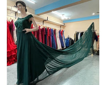 Load image into Gallery viewer, G800, Bottle Green Prewedding Infinity Long Trail Gown, Size (All)