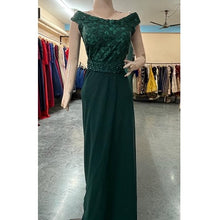 Load image into Gallery viewer, G800, Bottle Green Maternity Infinity Long Trail Gown, Size (All)