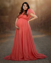 Load image into Gallery viewer, G419 (7), Watermelon Pre Wedding One Shoulder Gown, Size (ALL)