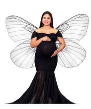 Load image into Gallery viewer, G220 (2), Black Maternity Shoot Trail Baby Shower  Lycra Fit Gown, Size(All)