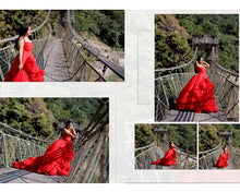 Load image into Gallery viewer, G37, Luxury Red Cloud Puffy Trail Ball Gown, Size (All)