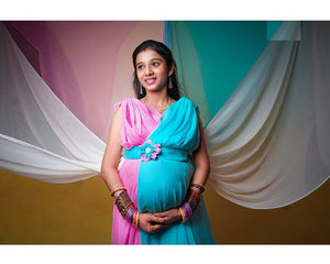 G349(3), Multi Colour Maternity Shoot Trail Gown, Size (All)